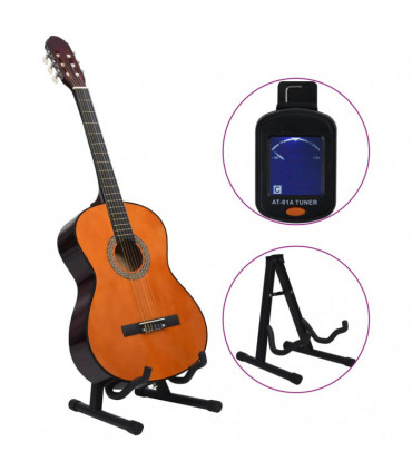 12 Piece Classical Guitar Beginner Set 4/4 39"