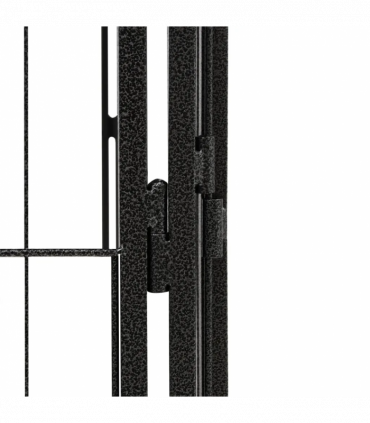 12-Panel Dog Playpen Black 100x50 cm Powder-coated Steel