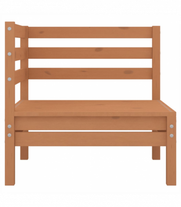 6 Piece Garden Lounge Set Honey Brown Solid Pinewood