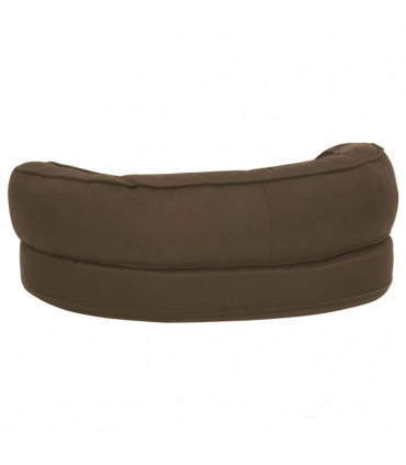 Ergonomic Dog Bed Mattress 60x42 cm Linen Look Brown