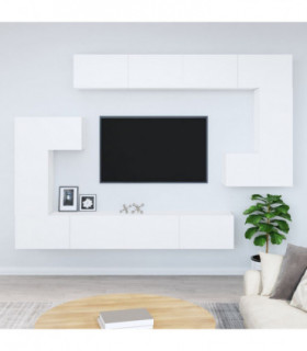 Wall-mounted TV Cabinet White Engineered Wood