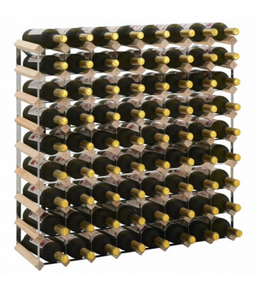 Wine Rack for 72 Bottles Solid Pinewood