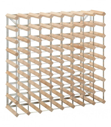 Wine Rack for 72 Bottles Solid Pinewood