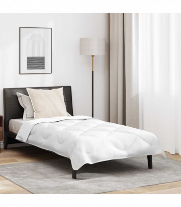 Winter Duvet Set with Pillow 2 pcs White 135 x 220 cm Microfiber