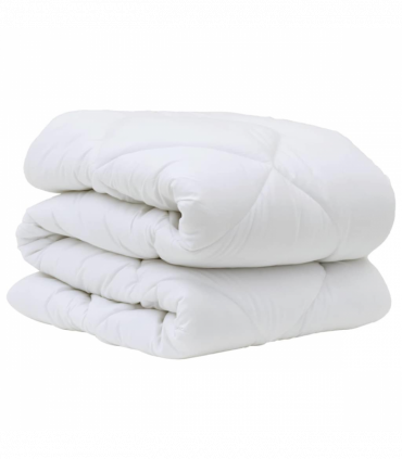 Winter Duvet Set with Pillow 2 pcs White 135 x 220 cm Microfiber