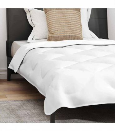 Winter Duvet Set with Pillow 2 pcs White 135 x 220 cm Microfiber