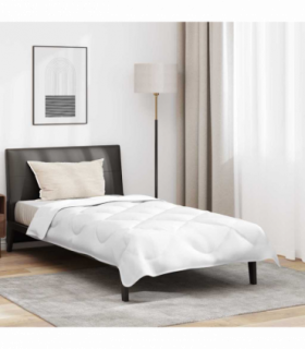 Winter Duvet Set with Pillow 2 pcs White 155 x 200 cm Microfiber