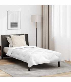 Winter Duvet Set with Pillow 2 pcs White 155 x 200 cm Microfiber