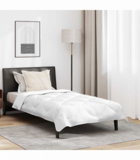 Winter Duvet Set with Pillow 2 pcs White 155 x 220 cm Microfiber