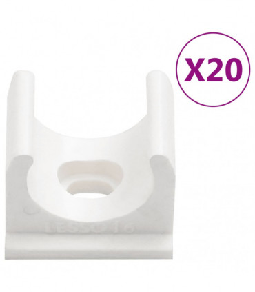 vidaXL Cable Trunkings with Clips Ø16 mm 10 m PVC