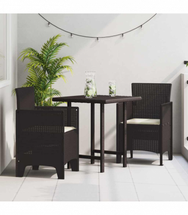 vidaXL Garden Chair 2 pcs Brown 53 x 49 x 85 cm PP