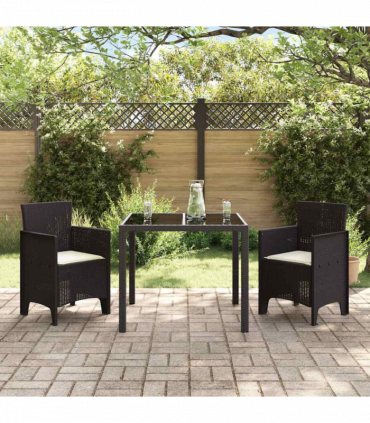 vidaXL Garden Chair 2 pcs Brown 53 x 49 x 85 cm PP
