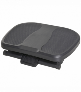Footrest Adjustable Under-Desk Footrest Height Angle Tilt Anti-Slip Black
