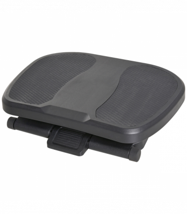 Footrest Adjustable Under-Desk Footrest Height Angle Tilt Anti-Slip Black