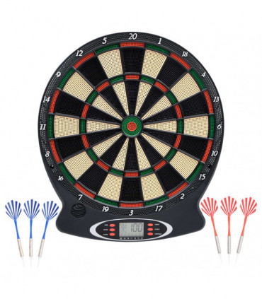 Electric Dartboard with Darts Black Polypropylene