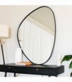 Izumi- Black Metal Irregular Pebble Mirror - 120cm x 90cm