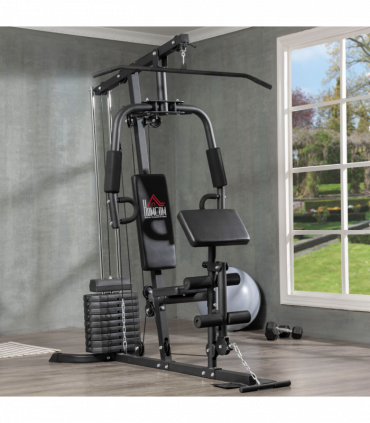 Multifunction Home Gym Machine with 45kg Weight Stack, for Full Body Workout