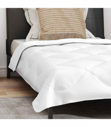 vidaXL All-season Duvet with Pillow White 135 x 220 cm Microfibre
