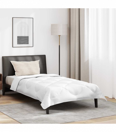 vidaXL All-season Duvet with Pillow White 135 x 220 cm Microfibre