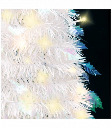 vidaXL Artificial Christmas Tree Pop-up 200 LEDs White 210 cm