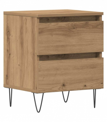 vidaXL Bedside Cabinet Artisan oak 40 x 35 x 50 cm Engineered wood