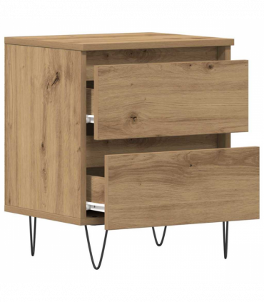 vidaXL Bedside Cabinet Artisan oak 40 x 35 x 50 cm Engineered wood