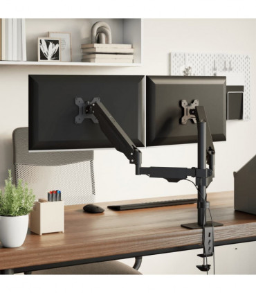 vidaXL Dual Monitor Arm for Max 27 Inch Screen VESA 75/100 mm 20 kg