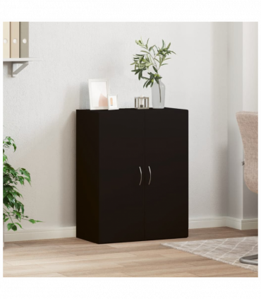 vidaXL File Cabinet Black 60x32x77.5 cm Engineered Wood