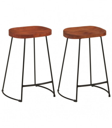 vidaXL Gavin Bar Stools 2 pcs 45x40x63 cm Solid Wood Mango