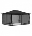 vidaXL Gazebo with Nets 300x400x265 cm Anthracite