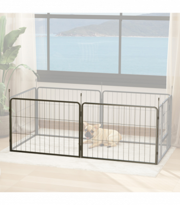 Durable Six-Panel Portable Pet Enclosure - Versatile Indoor/Outdoor Use