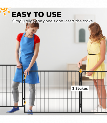 Durable Six-Panel Portable Pet Enclosure - Versatile Indoor/Outdoor Use