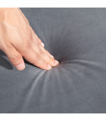 HOMCOM Convertible Sofa Futon Velvet-Touch Tufted Couch Sofa Bed Dark Grey