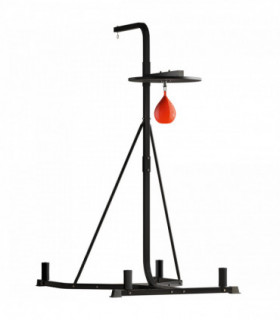 HOMCOM Free-Standing Speed Bag Platform, Adjustable Boxing Punch Bag, Black