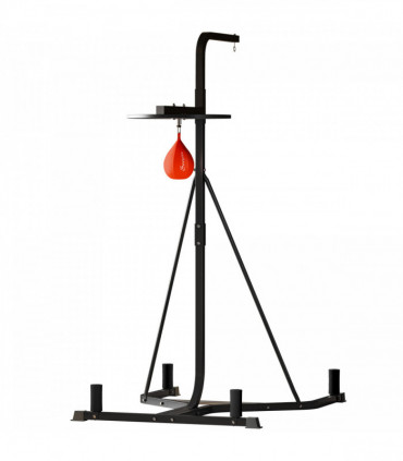 HOMCOM Free-Standing Speed Bag Platform, Adjustable Boxing Punch Bag, Black