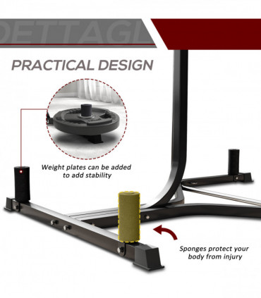 HOMCOM Free-Standing Speed Bag Platform, Adjustable Boxing Punch Bag, Black