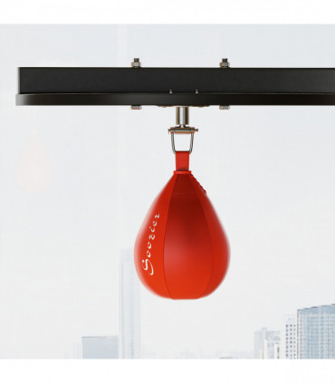 HOMCOM Free-Standing Speed Bag Platform, Adjustable Boxing Punch Bag, Black