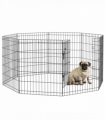 PawHut 8 Panel DIY Dog Pen with Door for Indoor/Outdoor Use, 76cm High