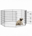PawHut 8-Panel DIY Dog Pen with Door for Indoor/Outdoor Use, 91cm High