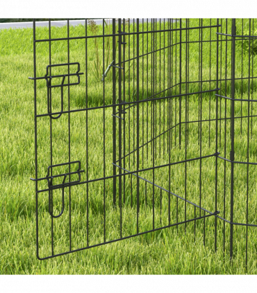 PawHut 8-Panel DIY Dog Pen with Door for Indoor/Outdoor Use, 91cm High