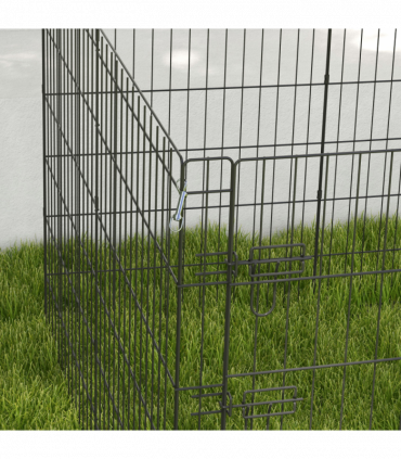 PawHut 8-Panel DIY Dog Pen with Door for Indoor/Outdoor Use, 91cm High