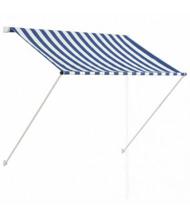 Retractable Awning 100x150 cm Blue and White