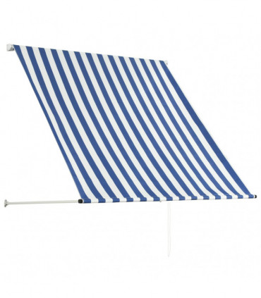 Retractable Awning 100x150 cm Blue and White