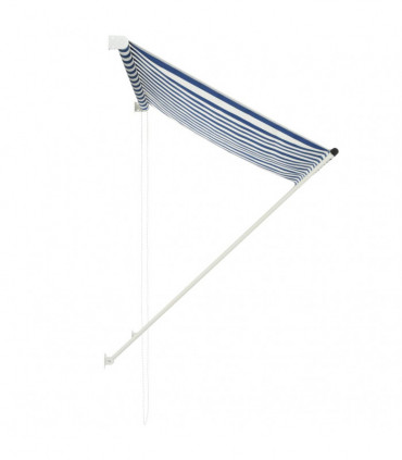 Retractable Awning 100x150 cm Blue and White