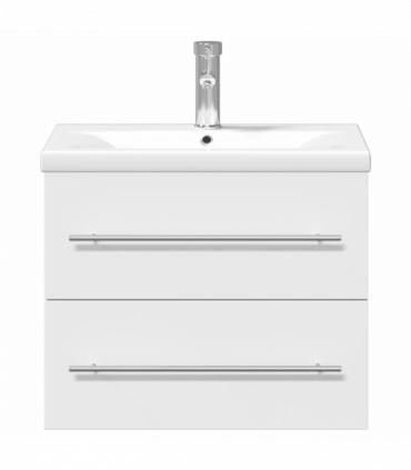 vidaXL Bathroom Sink Cabinet with Built-in Basin White