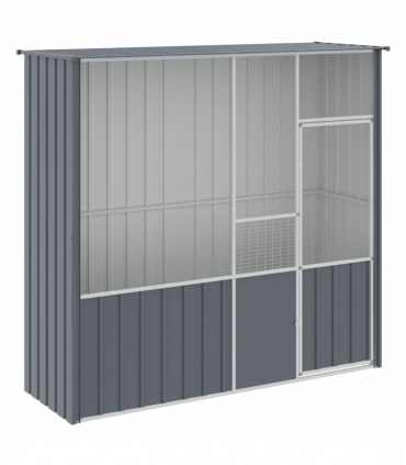 vidaXL Bird Cage Anthracite 215x78x200 cm Galvanised Steel
