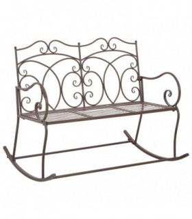 vidaXL Garden Bench 104 cm Iron Antique Brown