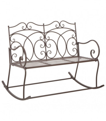 vidaXL Garden Bench 104 cm Iron Antique Brown