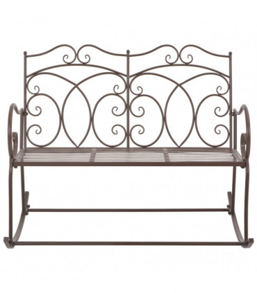 vidaXL Garden Bench 104 cm Iron Antique Brown