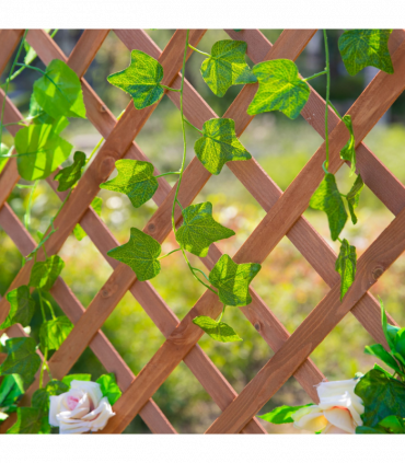 Wooden Flower Box Orange 2.5 x 31.5 x 149.5 cm Solid Fir Wood Frame Display